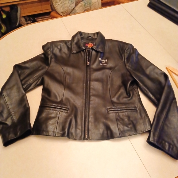 Hard Rock Cafe Jackets & Blazers - Vintage Hard Rock Cafe Women's Leather Jacket